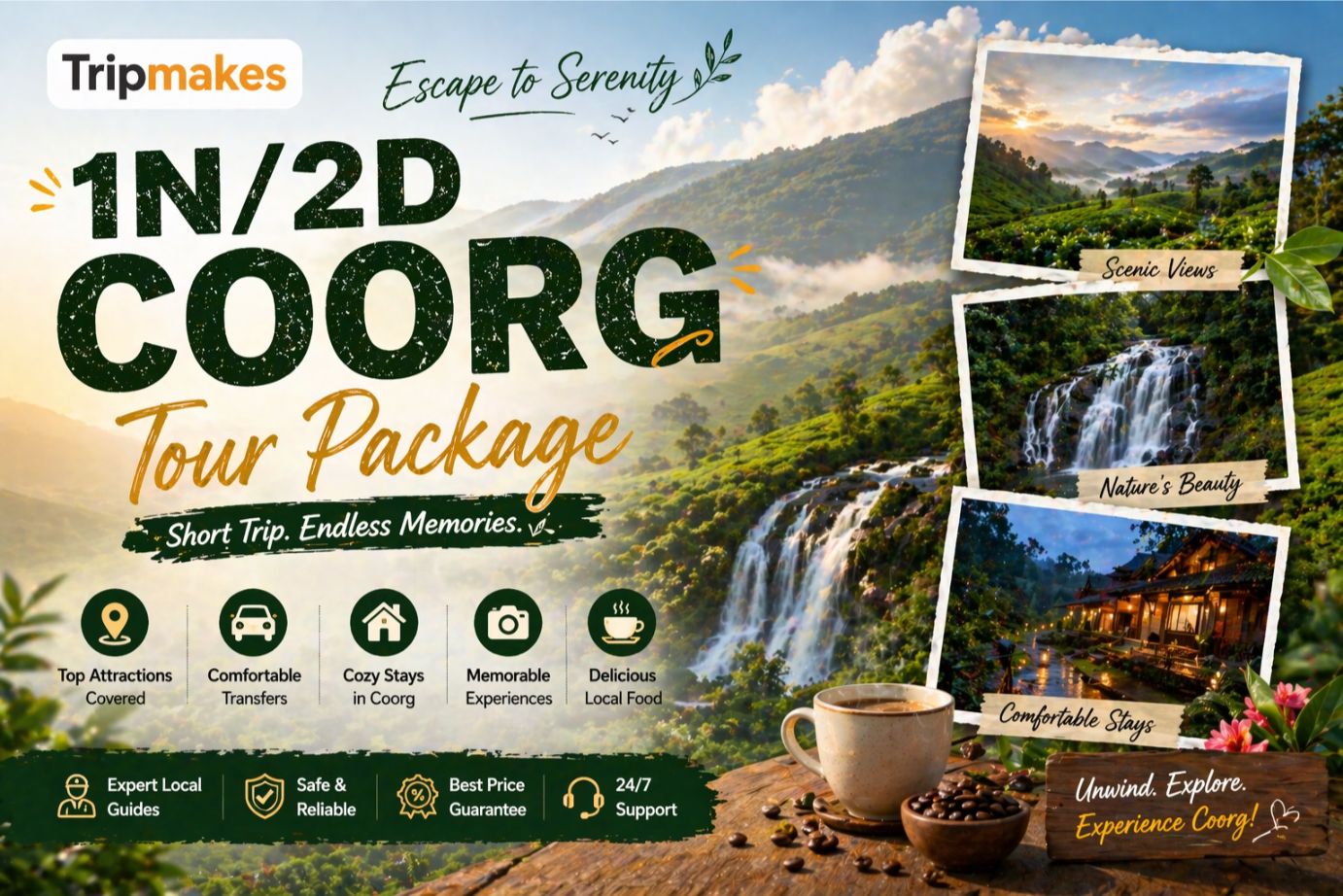 1n2d coorg tour package