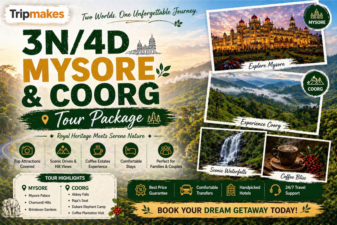 3n4d mysore coorg tour