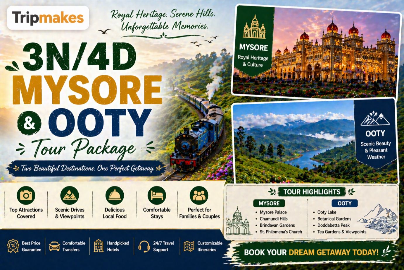 3n4d mysore ooty tour